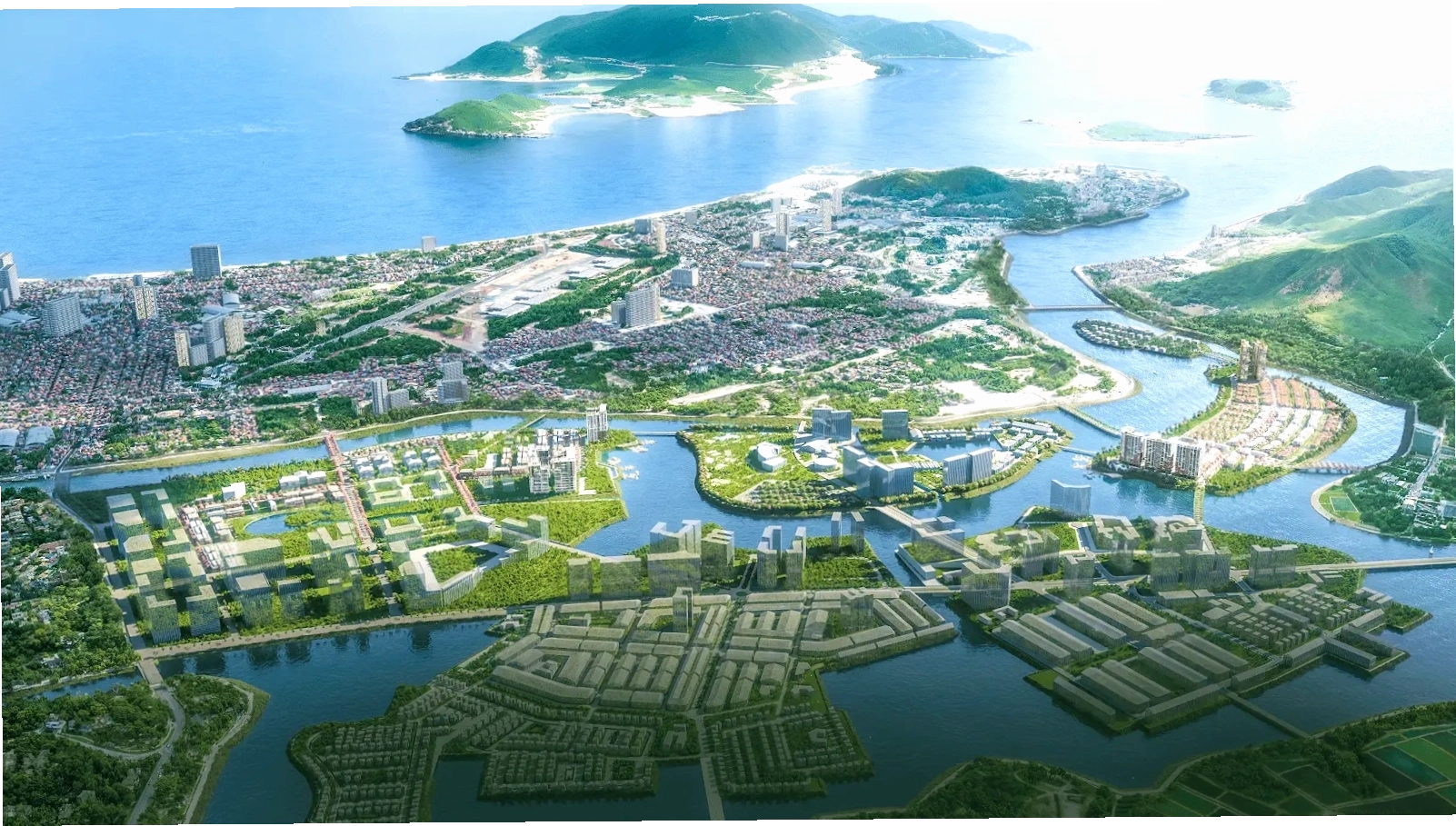 Ba đảo độc đáo nổi giữa sông nước, kết nối bởi cầu hiện đại tại Sun Group Nha Trang