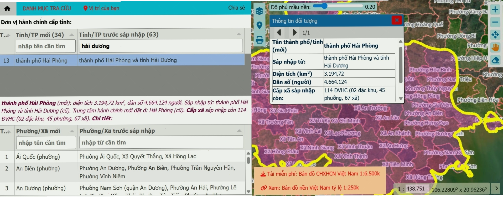 Bản đồ thành phố Hải Phòng mới sau khi hoàn tất sáp nhập tỉnh Hải Dương
