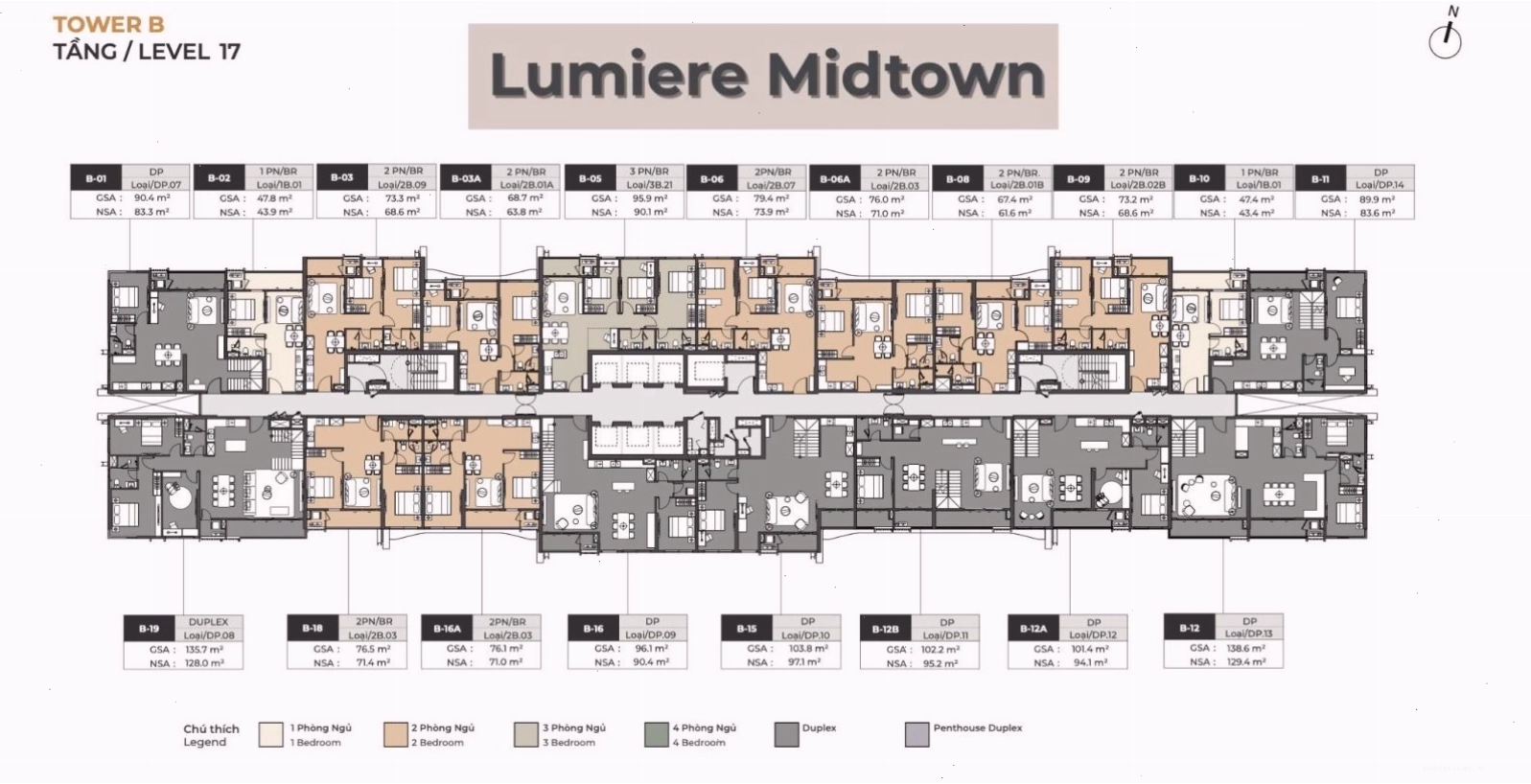 Bản đồ vị trí dự án Lumiere Midtown trong khu đô thị The Global City