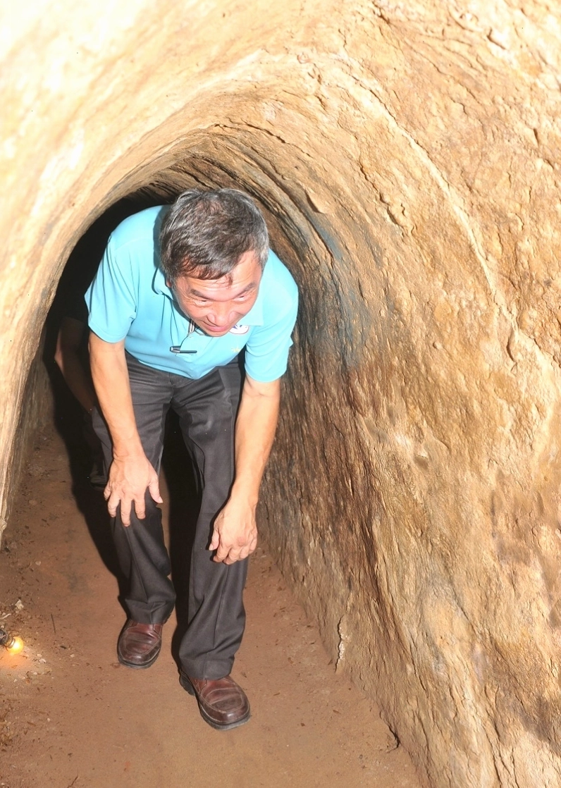 Bên trong một căn hầm nhỏ dùng để nghỉ ngơi của bộ đội