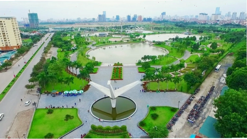 Công viên Hòa Bình là công viên hiện đại bậc nhất của thủ đô Hà Nội