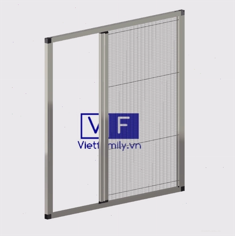 Cửa lưới chống muỗi dạng xếp kéo ngang loại cơ bản