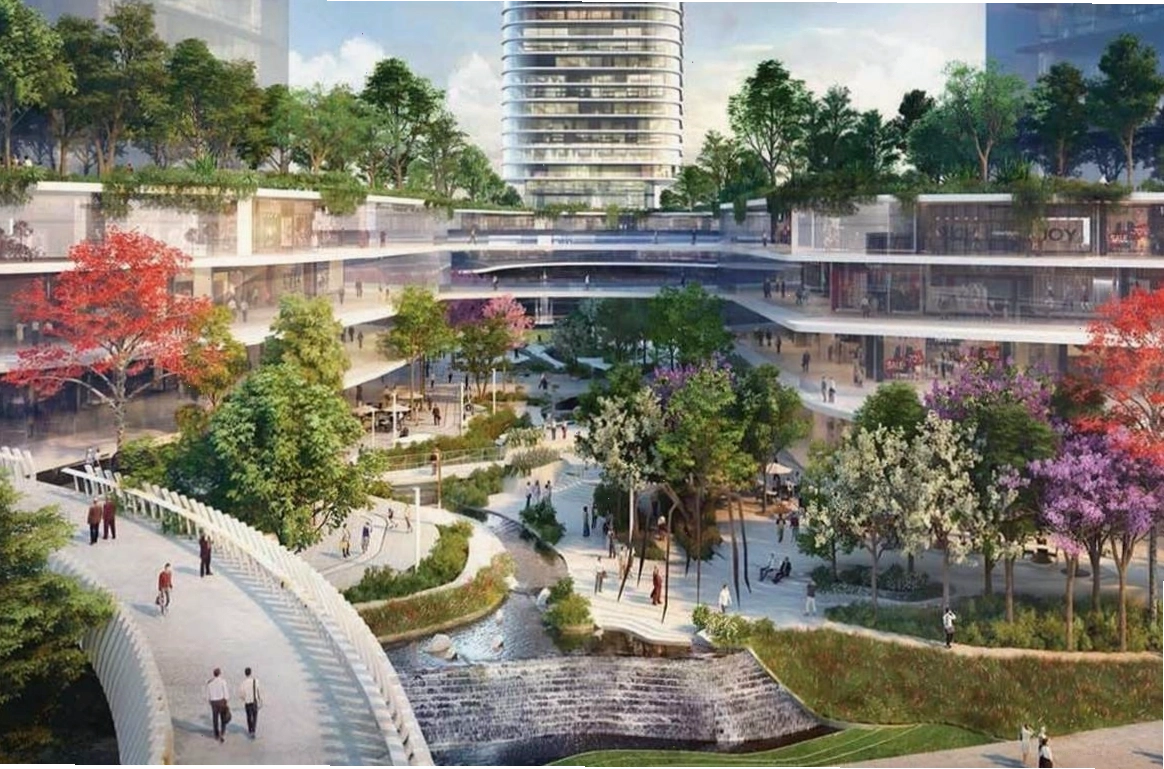 Khu vườn nhiệt đới xanh mát tại Empire City