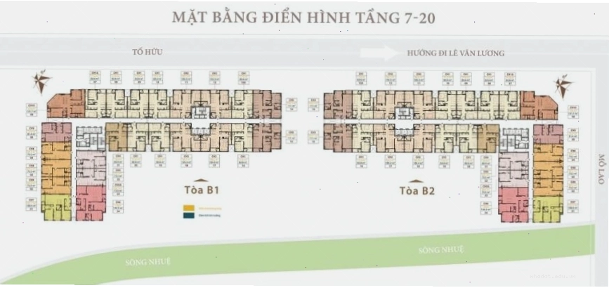 Mặt bằng tầng điển hình của dự án Roman Plaza