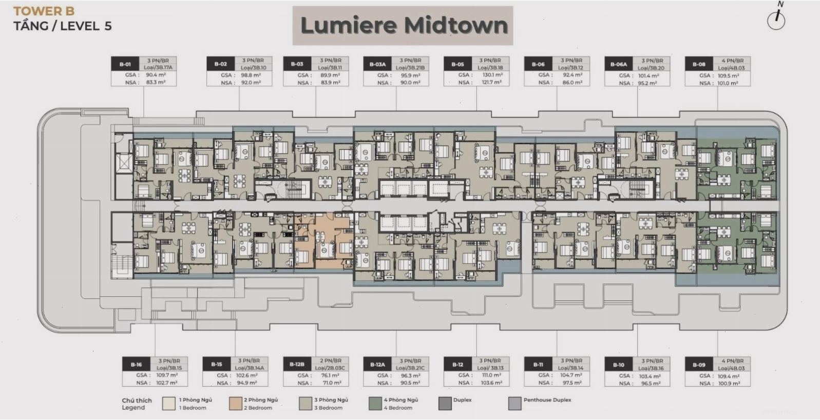 Phối cảnh tổng thể dự án Lumiere Midtown tại The Global City