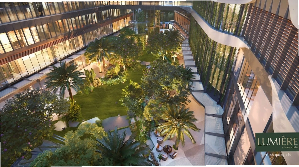 Sự bố trí hài hòa không gian riêng và cộng đồng tại Lumière Riverside