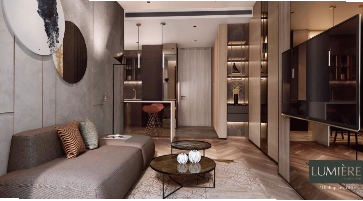 Thiết kế căn hộ 1 phòng ngủ tại The Privé với diện tích 49m2