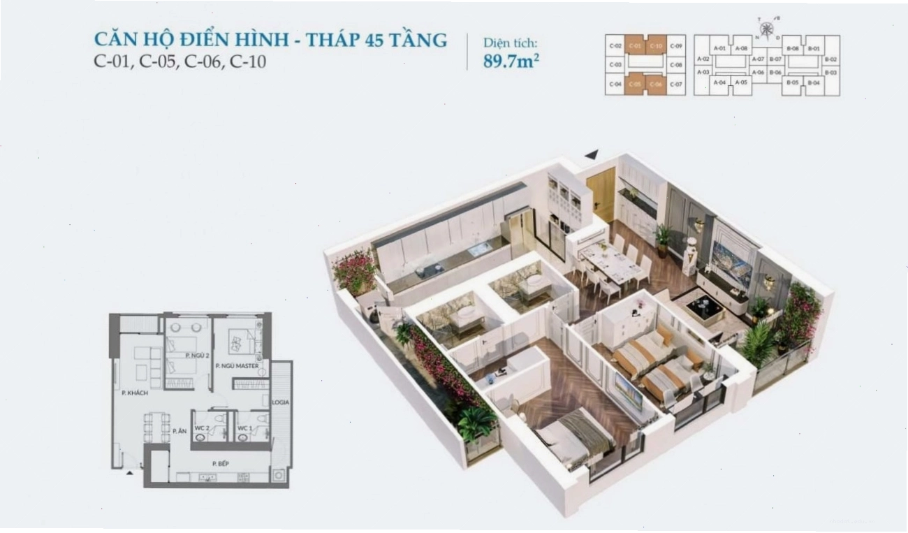 Thiết kế căn hộ Grand SunLake 135 Trần Phú Hà Đông