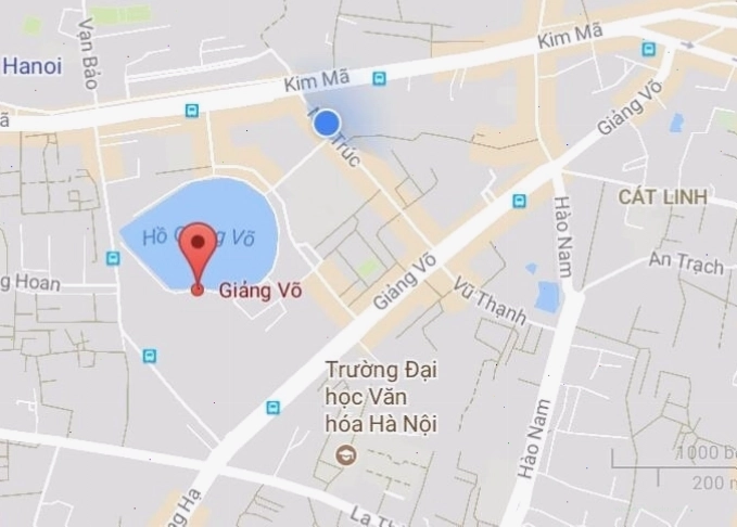 Toàn cảnh phố Giảng Võ hiện đại với các tòa nhà cao tầng